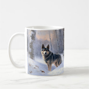 Swedish Vallhund Let It Snow Christmas  Coffee Mug
