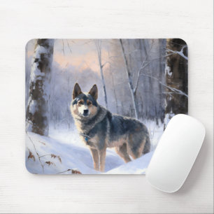 Swedish Vallhund Let It Snow Christmas  Mouse Pad