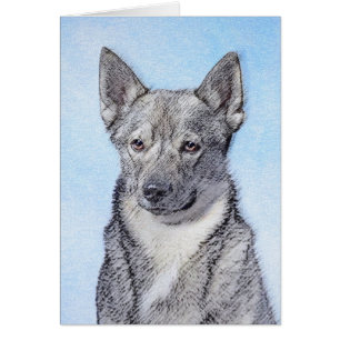 Swedish Vallhund Painting - Cute Original Dog Art
