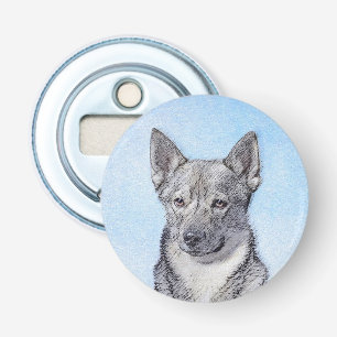 Swedish Vallhund Painting - Cute Original Dog Art Bottle Opener