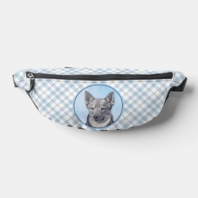 Swedish Vallhund Painting Cute Original Dog Art Bum Bags (Lay Down)