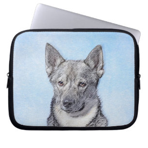 Swedish Vallhund Painting - Cute Original Dog Art Laptop Sleeve