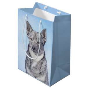 Swedish Vallhund Painting - Cute Original Dog Art Medium Gift Bag