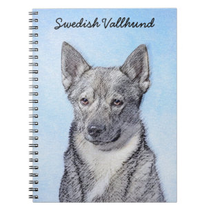 Swedish Vallhund Painting - Cute Original Dog Art Notebook
