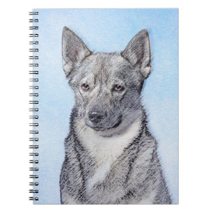 Swedish Vallhund Painting - Cute Original Dog Art Notebook