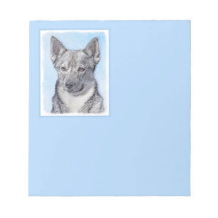 Swedish Vallhund Painting - Cute Original Dog Art Notepad