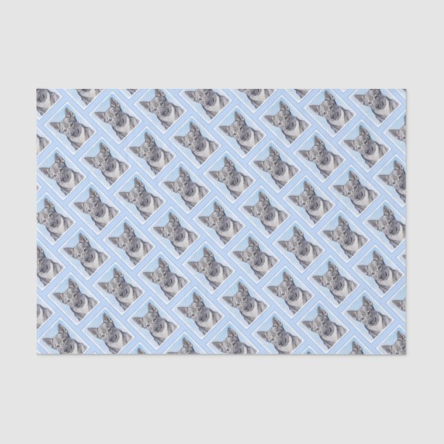 Swedish Vallhund Painting - Cute Original Dog Art Tissue Paper (Front)