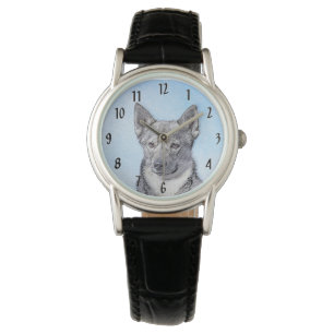 Swedish Vallhund Painting - Cute Original Dog Art Watch