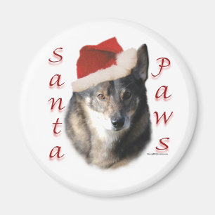Swedish Vallhund Santa Paws - Magnet