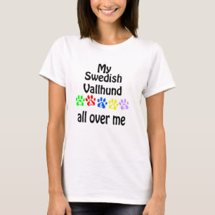 Swedish Vallhund Walks Design T-Shirt