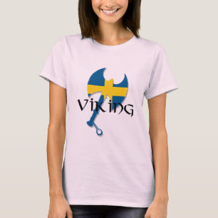 Swedish Viking flag Ax of Sweden T-Shirt