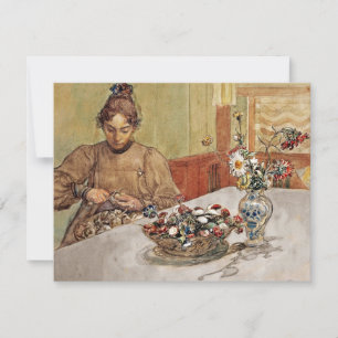 Swedish Woman Peeling Apples Card