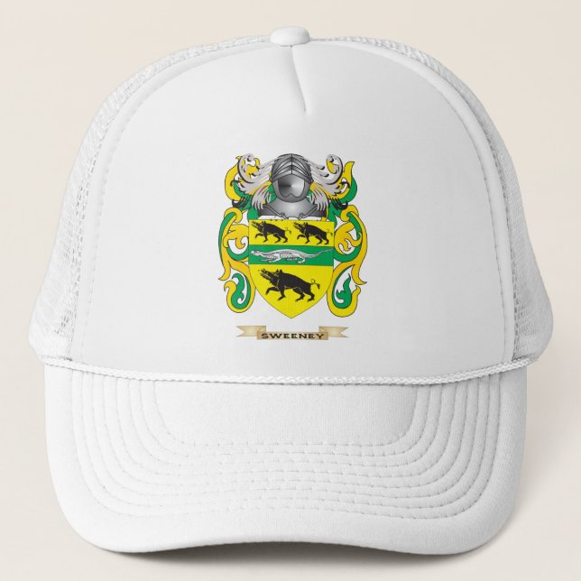 Sweeney Coat of Arms (Family Crest) Trucker Hat (Front)