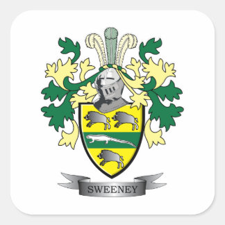 Sweeney Coat of Arms Square Sticker