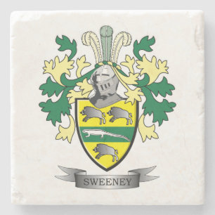 Sweeney Coat of Arms Stone Coaster