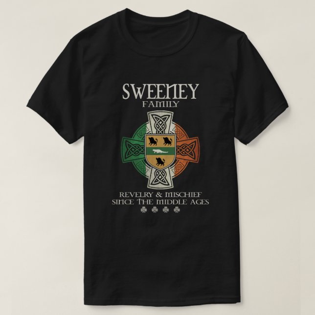Sweeney Family Ireland Sweeney surname T-Shirt (Design Front)