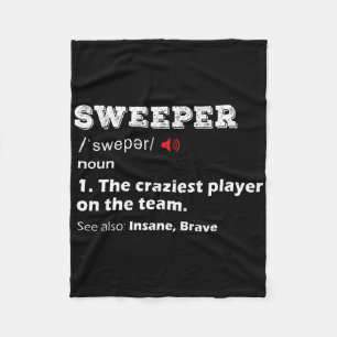 Sweeper Position Youth Soccer League Team Gift Foo Fleece Blanket