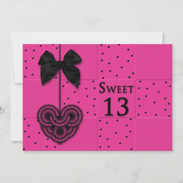 Sweet 13 Birthday Party Invitations (Front)
