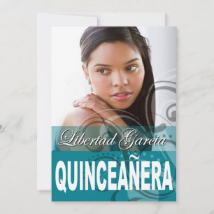 Sweet 15 Quinceañera Photo Birthday Party Invitation