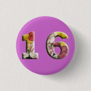 Sweet 16 16th Birthday Milestone Button