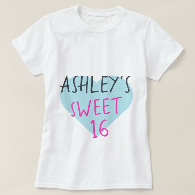 Sweet 16 16th Birthday T-Shirt (Design Front)