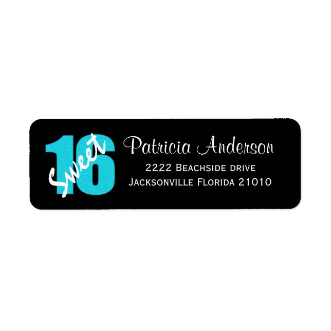 Sweet 16 Address Labels (Front)