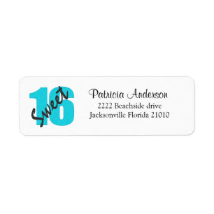 Sweet 16 Address Labels