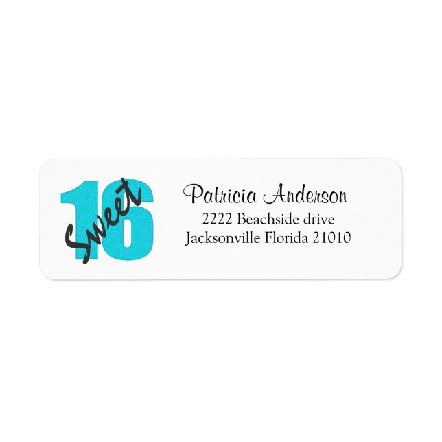 Sweet 16 Address Labels (Front)