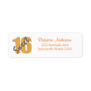 Sweet 16 Address Labels