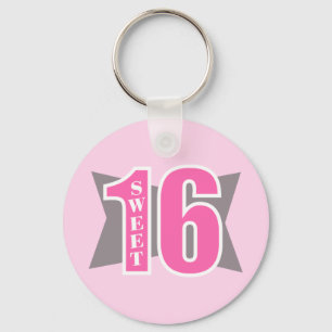 Sweet 16 (Art Deco) Key Ring