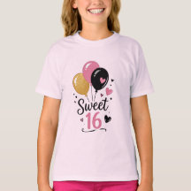 Sweet 16 Balloons Teen Girls Graphic T-Shirt