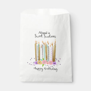 Sweet 16 Birthday Candles Favour Bags