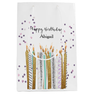 Sweet 16 Birthday Candles Medium Gift Bag