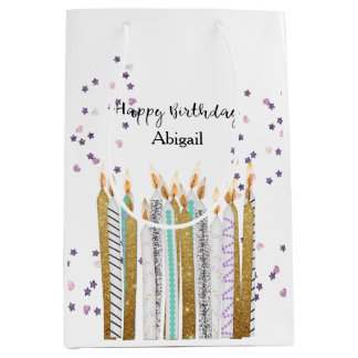 Sweet 16 Birthday Candles Medium Gift Bag