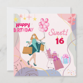 Sweet 16 Birthday card