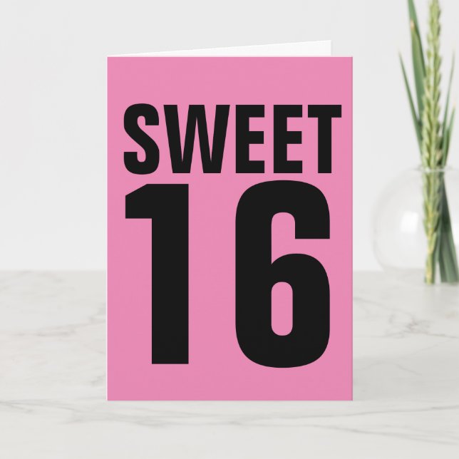 SWEET 16 BIRTHDAY CARD FOR HER (Front)