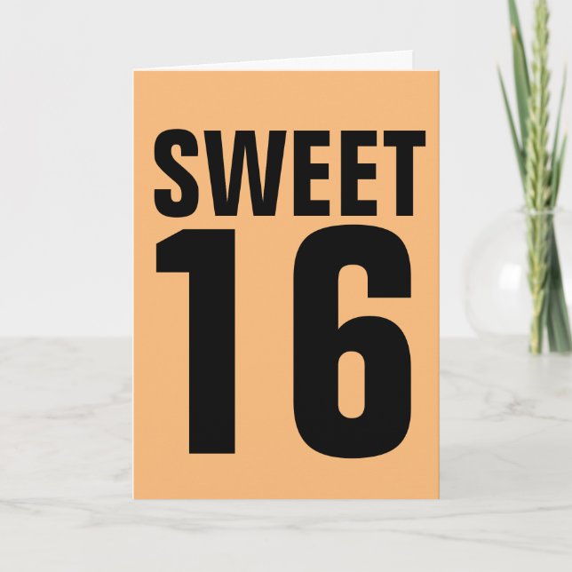 SWEET 16 BIRTHDAY CARD FOR HER (Front)