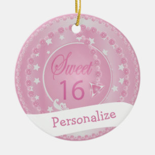 Sweet 16 - Birthday Ceramic Ornament