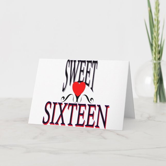 Sweet 16 Birthday Gear Card (Front)