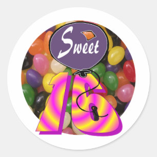 Sweet 16 Birthday Gear Classic Round Sticker