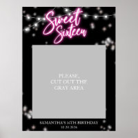 Sweet 16 Birthday Hot Pink Neon Glow Dark Party