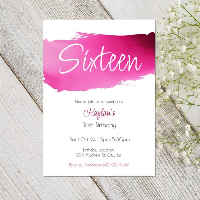 Sweet 16 Birthday Invitation (Creator Uploaded)