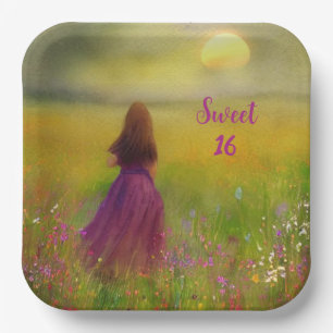Sweet 16 Birthday Paper Plate