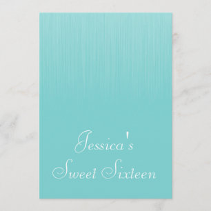 Sweet 16 Birthday Party Blue Static Invitation