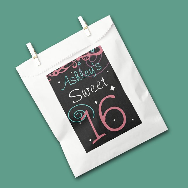 Sweet 16 Birthday Party Favour Bag (Creator Uploaded)