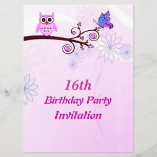 Sweet 16 Birthday Party Invitation