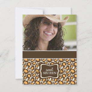 Sweet 16 Birthday Party Invitations {Animal Print}