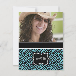Sweet 16 Birthday Party Invitations {Zebra Print}