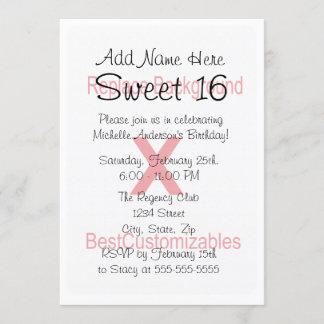 Sweet 16 Birthday Party Template