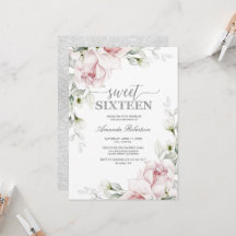 Sweet 16 Birthday Roses | Silver Romantic 